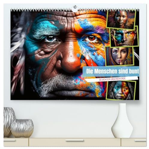 Die Menschen sind bunt (hochwertiger Premium Wandkalender 2026 DIN A2 quer), Kunstdruck in Hochglanz: Erleben Sie die Magie der Farben und Krativität in diesen einmaligen Bildern (CALVENDO Menschen)