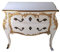 Antik Louises Barock Rokoko Stilmoebel Kommode Sideboard weiß mit Gold Breite93cm