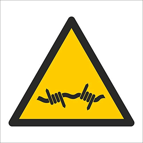 WERBEPUNKT. Schild Warnung Stacheldraht Warnschild 200 x 200 mm
