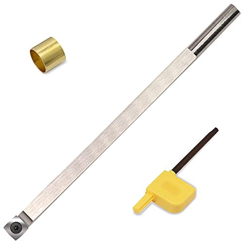 8.68 Inches Wood Turning tools Carbide Tipped Lathe Chisel Rougher Tool bar With 15mm Square Radius Carbide Insert for wood hobbyist or DIY or carpenter,Handle not Include