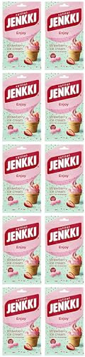 Cloetta Jenkki Xylitol strawberry ice cream Chicle 10 Packs of 70g
