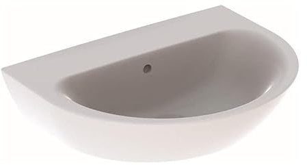 Geberit Renova Waschtisch, ohne Hahnloch, mit Überlauf, Breite: 65cm, 500.663.01.1, Farbe: Weiß