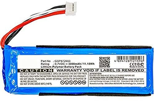 XITAIAN 3.7V 3000mAh GSP872693 Remplacement Batterie pour JBL Flip 3 Splashproof Portable Bluetooth Speaker