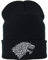 EXPRESS-STICKEREI Haube mit Spruch Haus Stark G.O.T. Wolf - Beanie für Damen und Herren - Warme Wintermütze mit Spruch - Lustige Strickmütze - Unisex Wollmütze