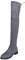Xmiral Stivali Alti Adulti Stivali Donna Inverno Sopra il ginocchio Stivali lunghi Comfort Scarpe con tacco quadrato (38,grigio)