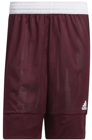adidas Men's 3G Speed Reversible Shorts, Maroon/White, M
