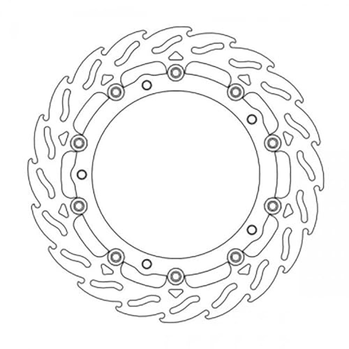 Street Front Left Brake Disk Flame Floating for optimal cooling and...