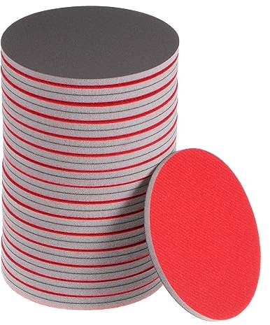 sourcing map 30pcs 2000 Grit Sanding Sponge 5 Inch Hook and Loop Sponge Sanding Disc Wet/Dry for Car Wood Drywall Metal