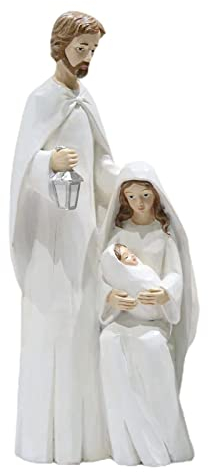 Krippe Heilige Familie, Tabletop Heilige Familie Statue Dekoration, 7.5in Weihnachtsstatue Aus Holz Jesus-Figur