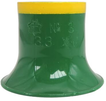 KD89 Sternkreuz Uhrmacherlupe – bikonvexe Farbe Grün mit Band zur Identifizierung mit schneller Vergrößerung (3,3-fach)