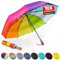 LFLFWY Compact Umbrella Windproof Strong - Large Unbreakable Automatic and Portable - Wind Resistant Folding Travel Umbrellas Triple Vented Canopy for Rain with 10 Ribs-Men and Women (Rainbow)