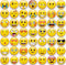 Laywvco 54Pcs Emoji Refrigerator Magnets Fridge Magnets for Locker Whiteboard Decorative Magnets - Cute Funny Magnets for School Home Kitchen Office Gift for Teacher Family and Friend