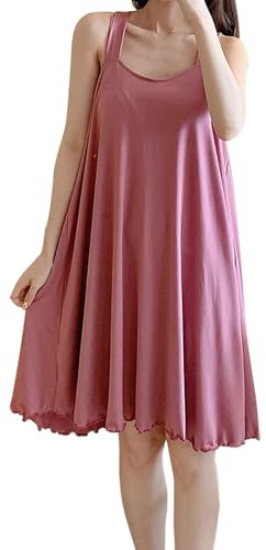 Generisch Chemise de nuit pour femme avec sous-vêtement intégral et soutien-gorge intégré - Sexy - Slim - Sans manches - Vêtement de nuit tendance - Avec sangle intégrale - Halloween - Enceinte,
