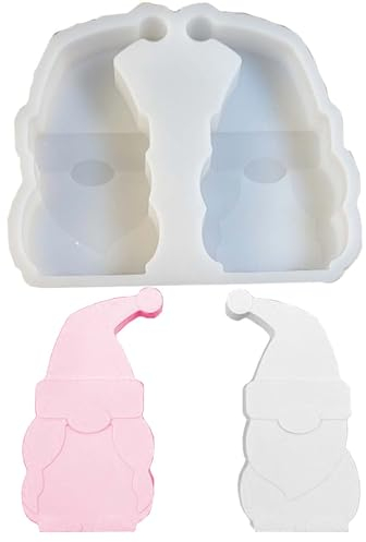 WISIRENT 2 Stück Silikonform Weihnachtsmann, Gießform Wichtel für Weihnachten, Halloween, Ostern
