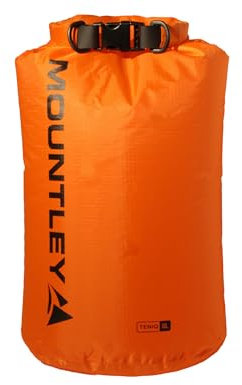 MOUNTLEY Dry Bag 8L - Packsack wasserdicht Ultraleicht, Packtaschen für Rucksack, Reisebeutel, ideale wasserdichter Beutel für Wandern, Trekking, Camping & Wassersport (DryBag Orange)