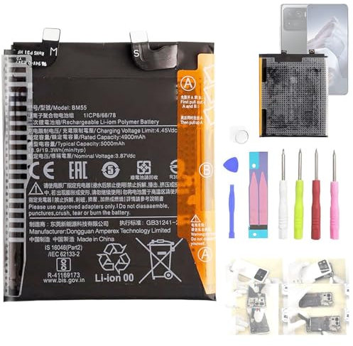 Aousavo BM55 ersatz akku BM55 Kompatibel mitXiaomi Mi 11 Pro 5G/Mi 11 Ultra BM55 Batteries