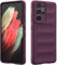 RIIMUHIR Coque en Silicone Compatible avec Samsung Galaxy S21 Ultra 5G, Étui Protection Antichoc, Housse avec Protege de Camera, Doublure Douce en Tissu Microfibre Protection Complète (Violet Foncé)