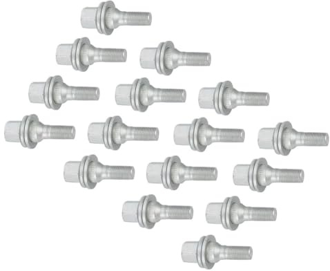 ZHjLut Boulons de Roue Compatible avec Peugeot pour 2008 301 307 308 308S 408 5008 M12x1.25 58mm boulons de Roue en Acier allié moyeu de Roue Pneu vis et boulons