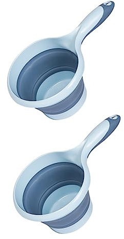 2Piezas Cucharas de Plegables para Cocina de Mango Ergonómico Portátil para Hervir Sopa y Verduras