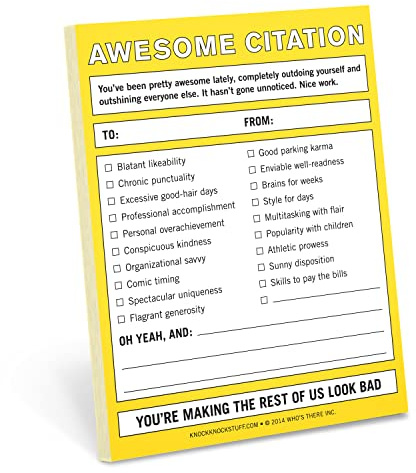 Knock Knock Nifty Note: Awesome Citation