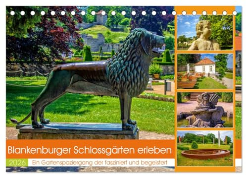 Blankenburger Schlossgärten erleben (Tischkalender 2026 DIN A5 quer), CALVENDO Monatskalender: Zu Besuch in einer Gartenlandschaft voller Schönheit und Harmonie (CALVENDO Orte)