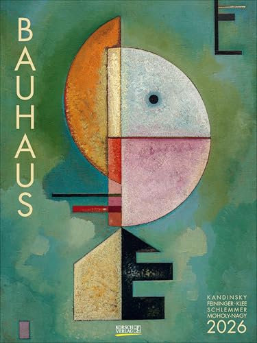 Bauhaus 2026: Großer Kunstkalender. Hochwertiger Wandkalender mit Meisterwerken des Bauhaus Stils. Kunst Gallery Format: 48 x 64 cm.
