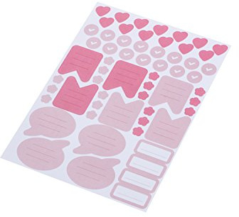 2 Stickerbögen DIN A5 mit 120 rosa Aufklebern für Mädchen zum Beschriften und Gestalten für Terminplaner, Kalender und Organizer | Aufkleber in ... und Listen | Stay Inspired! by Lisa Wirth