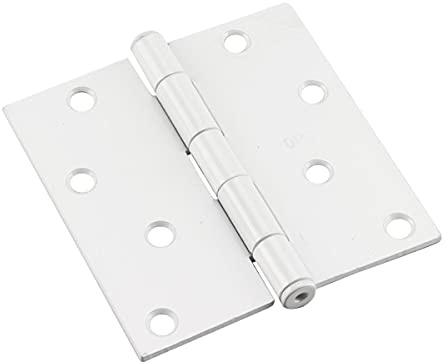 Richelieu | 2-Pack Onward 4-inch White Square Corner Door Hinge