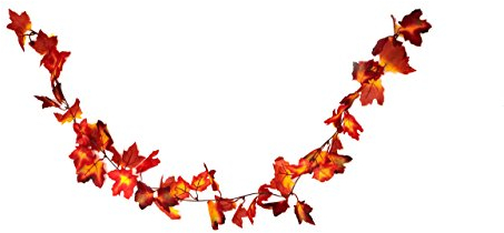 HEITMANN DECO Herbst-Girlande mit Ahorn-Blättern in rot/orange - Deko-Girlande mit Herbst-Laub - Kunststoff-Blätter, 150 x 20 x 5.5 cm