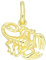 My Gold Damen Herren Kinder Sternzeichen Anhänger Skorpion Gold 585 Echtes Gelbgold (14 Karat) 15mm x 11mm Klein (Ohne Kette) Majestico A-06006-G401-Sko