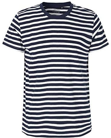 Neutral Mens Fitted T-Shirt, Größe:M, Farbe:White - Navy (Striped)