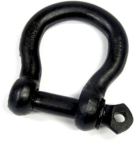 5x Schäkel geschweifte Form schwarz verzinkt 12mm Rundschäkel (909454)