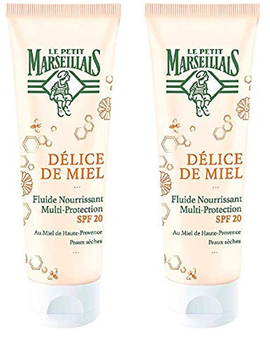 Le Petit Marseillais Fluide LSF 20 Multi-Protection Honigduft, Tube 50 ml, 2 Stück