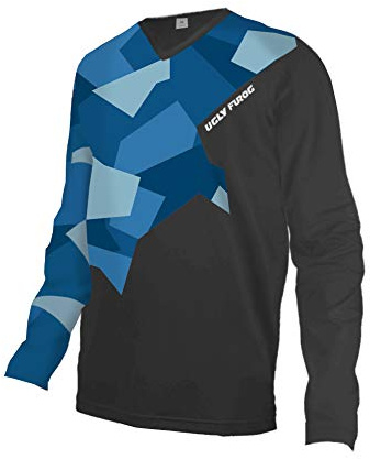 UGLY FROG Bike Wear Designs Element MX Jersey Shocker Schwarz Weiß Motocross Downhill Jersey Enduro Cross Motorrad MTB Kurz/Langarm Herren Bekleidung DEHerDownFT06