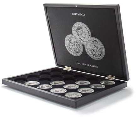 Leuchtturm 360891 Coin case Volterra for 20 Britannia silver coins in capsules - for 1 Oz/ounces - without coins and capsules