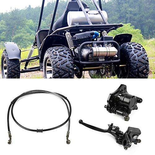 Bremssattelsystem Hydraulische hintere Scheibe Hydraulische Scheibenbremse Hintere Bremssättel Set mit Belägen für Quad für Dirt Bike ATV Dune