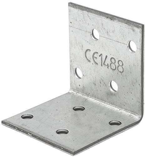 KM1 40x40x40 T2mm Galvanised Steel Corner Angle Bracket Brace 90 Degree 2.0mm Heavy Duty