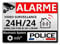 Stickers Alarme Vidéo Surveillance 24H/24 – Lot de 8 Autocollants Dissuasifs Effet Métal | Sécurité Maison, Commerce, Garage, Immeuble | Anti-Cambriolage, Qualité Pro (Police)