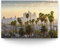 Wandbild Skyline Los Angeles Palmen - 90cm x 60cm Leinwand auf Fertigrahmen + Aufhänger