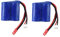 ZYGY 2PCS 7.4V 600mah Batterie au Lithium pour EB02 télécommande Bateau Batterie de Rechange modèle de Bateau modèle de Voiture Batterie au Lithium Haut débit