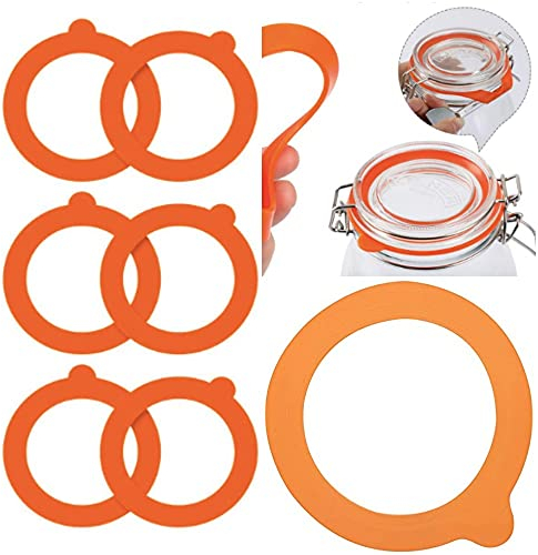 Citystores® 85mm Jar Seals – 20 Pack Orange Rubber Gasket Rings for Glass Clip Top Jars, Mason Jars & Airtight Food Storage
