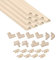 D-Line 30x15mm Kabelkanal zur Kabelführung, Kabelleiste - 30mm (B) x 15mm (H) - 10x 40cm Länge (4 Meter) - Magnolien