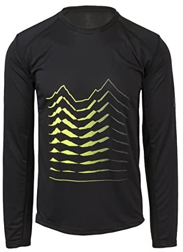 AGU Unisex-Adult Nero Maglia MTB Sport Uomo Maniche Lunghe, XL