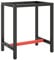 vidaXL Telaio per Banco da Lavoro Nero Rosso Opaco 70x50x79 cm Metallo