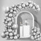 Larber 100 Stück Silber Luftballons, Metallic Silber Ballon Girlanden Bogen Kit, Luftballons Geburtstag Silber für Hochzeit Verlobung Taufe Geburtstag Weihnachten Party Dekoration