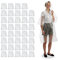 40 x Regenponcho Einweg, Einmal Regencape mit Kapuze, Erwachsene, Notfallponcho Unisex, Einheitsgröße, transparent