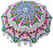 Garden Patio Umbrella, Fringe Beach Parasol, UV Protection Outdoor Umbrellas- Indian Garden Umbrellas Parasol Love Birds, Large Parasol Umbrellas Fine Handcrafted