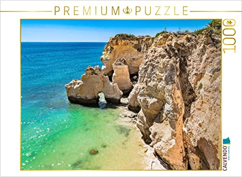 CALVENDO Puzzle Klippen der Praia do Vale do Olival bei Armação de Pera | 1000 Teile Lege-Größe 64 x 48 cm Foto-Puzzle für glückliche Stunden