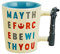 Disney Store Tasse Star Wars « May the Force be with you », 625 ml, tasse en grès brillant avec logos et poignée inspirée du sabre laser, passe au lave-vaisselle et au micro-ondes