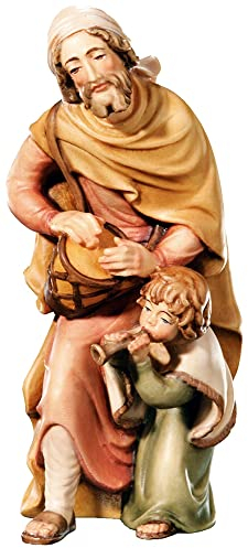 JS Garten Deko Krippenfigur Matteo Kollektion Hirte H 18 cm Holzfigur Holzstatue Statue aus Ahornholz von Dolfi